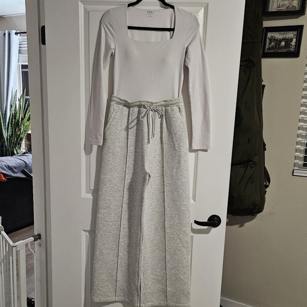 Abercrombie YPB everydaySOFT Long-Sleeve Hybrid Jumpsuit Women's Black Jumpsuit